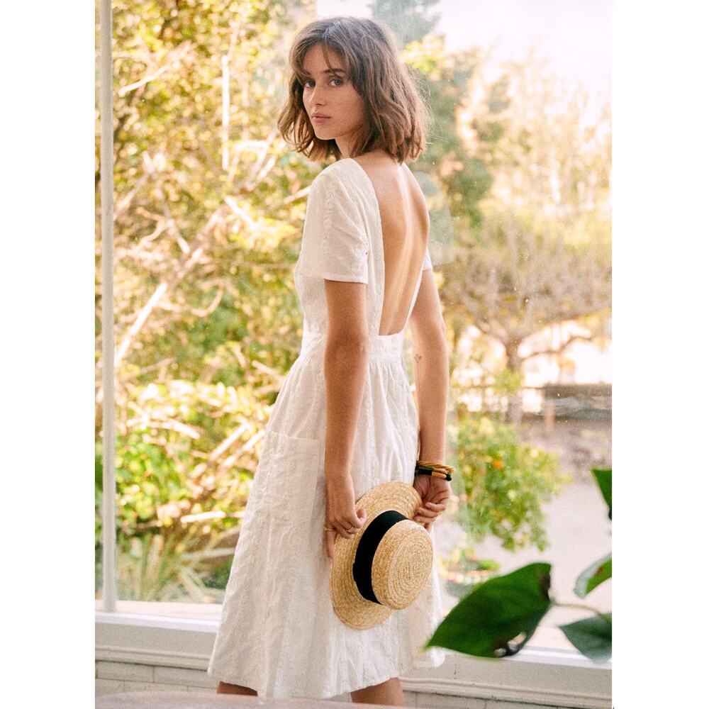 Sezane Odalie embroidered dress EU 38/M - Picture 12 of 13